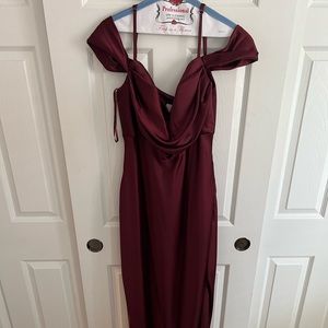 Satin Maxi Formal Dress